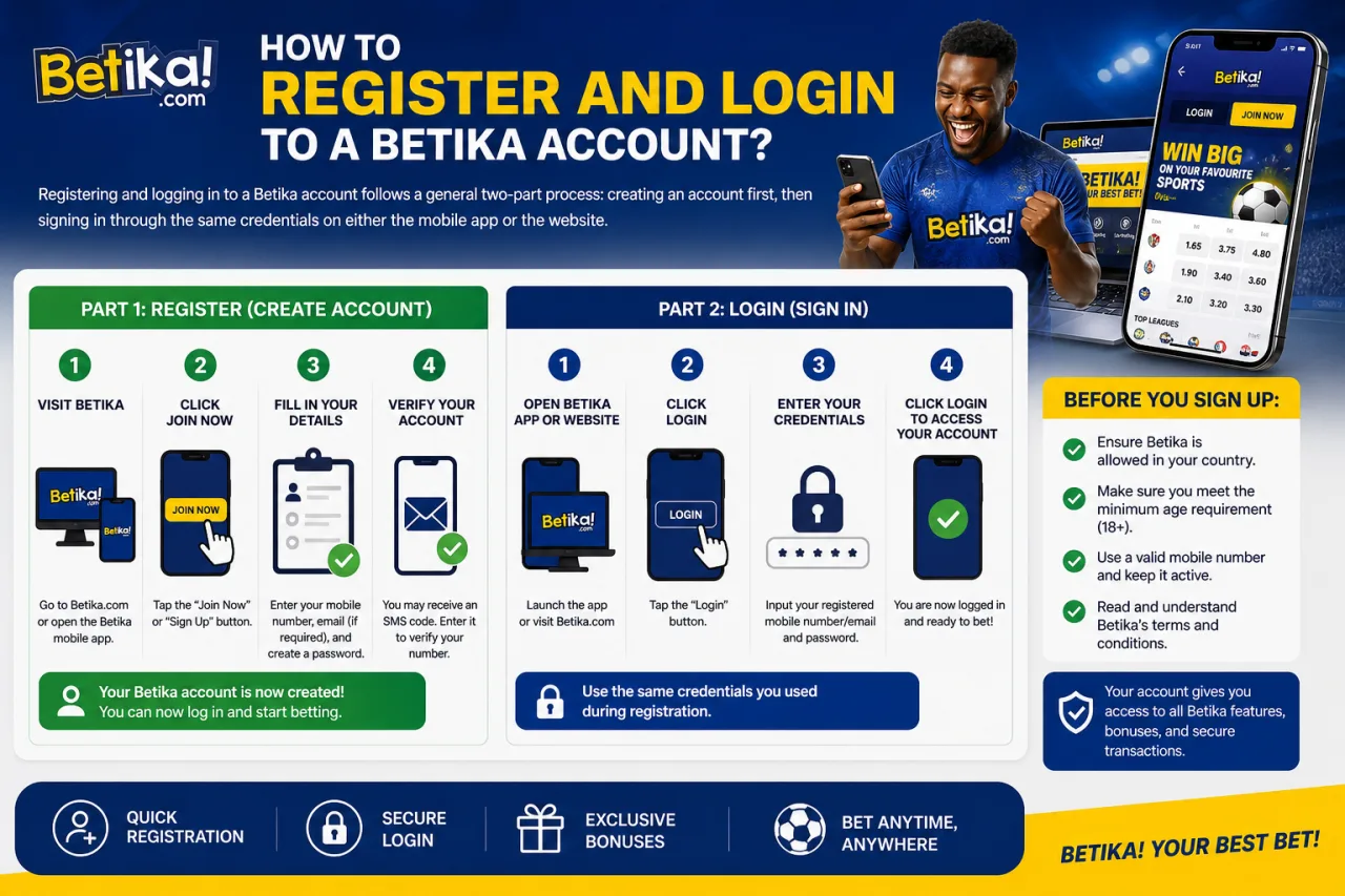 How to Register and Log In to a Betika Account