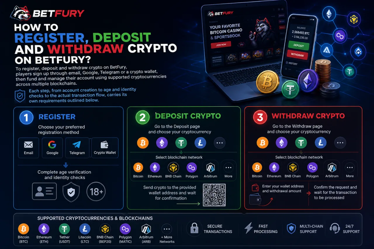 How to Register, Deposit and Withdraw Crypto on BetFury
