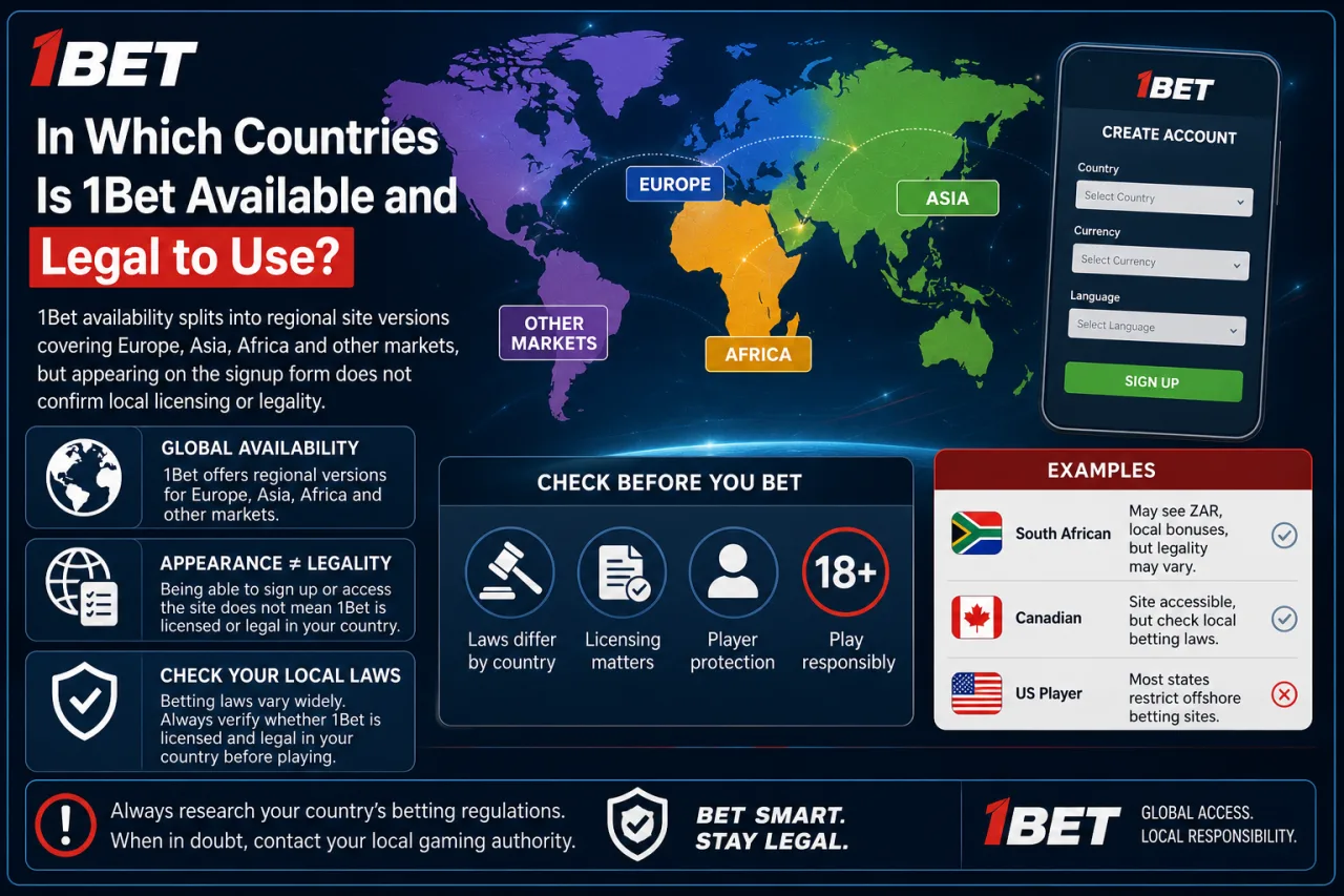 In Which Countries Is 1Bet Available and Legal to Use