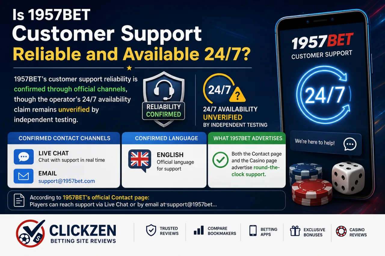 Is 1957BET Customer Support Reliable and Available 24/7