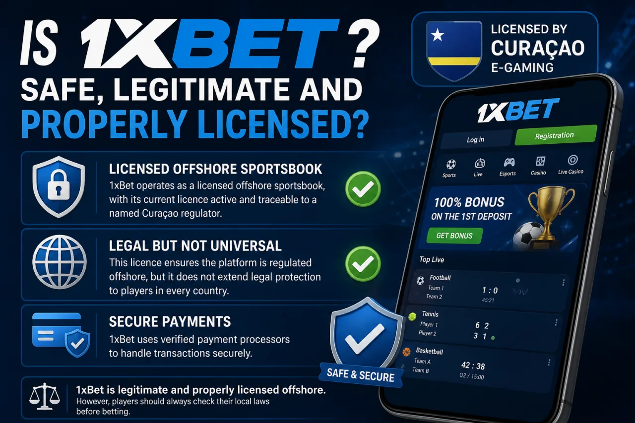 Is 1xBet safe, legitimate and properly licensed