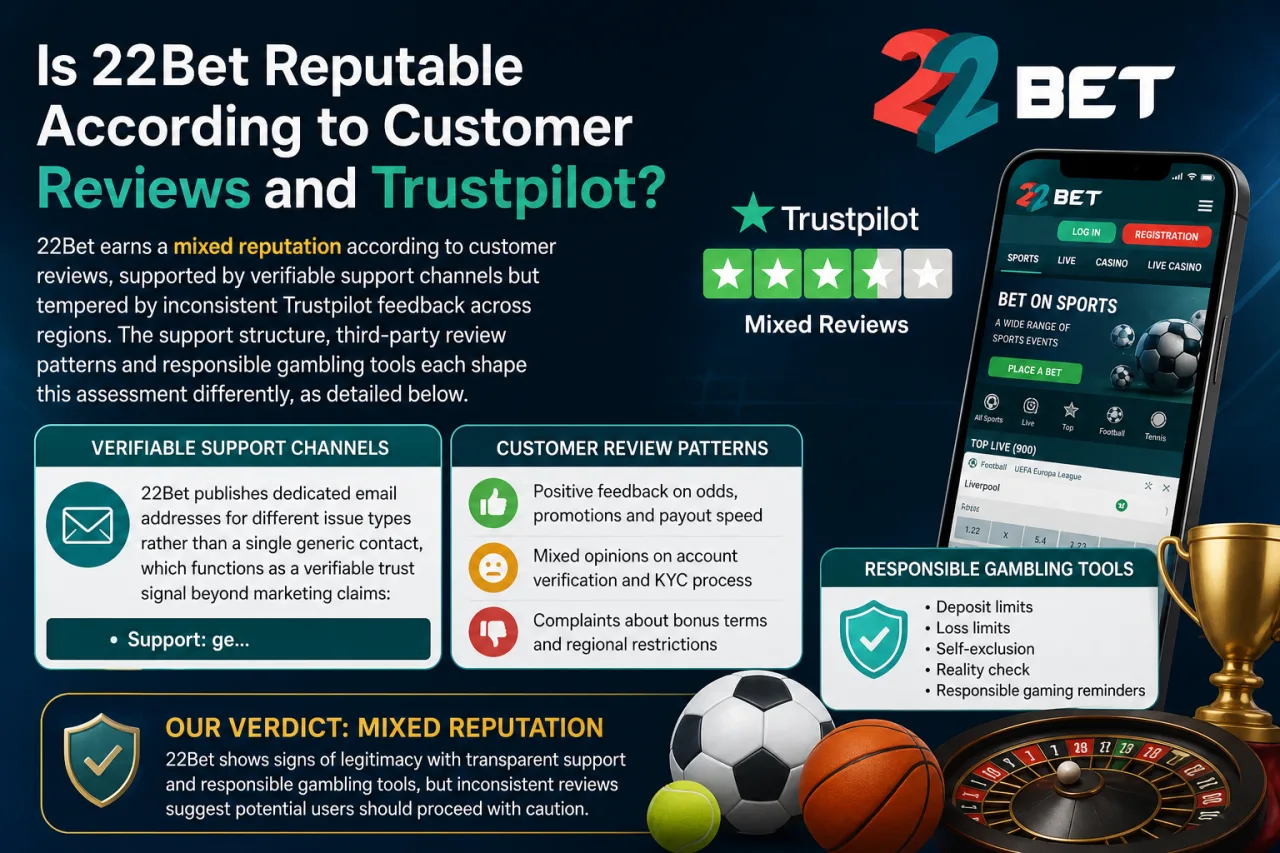 Is 22Bet Reputable According to Customer Reviews and Trustpilot