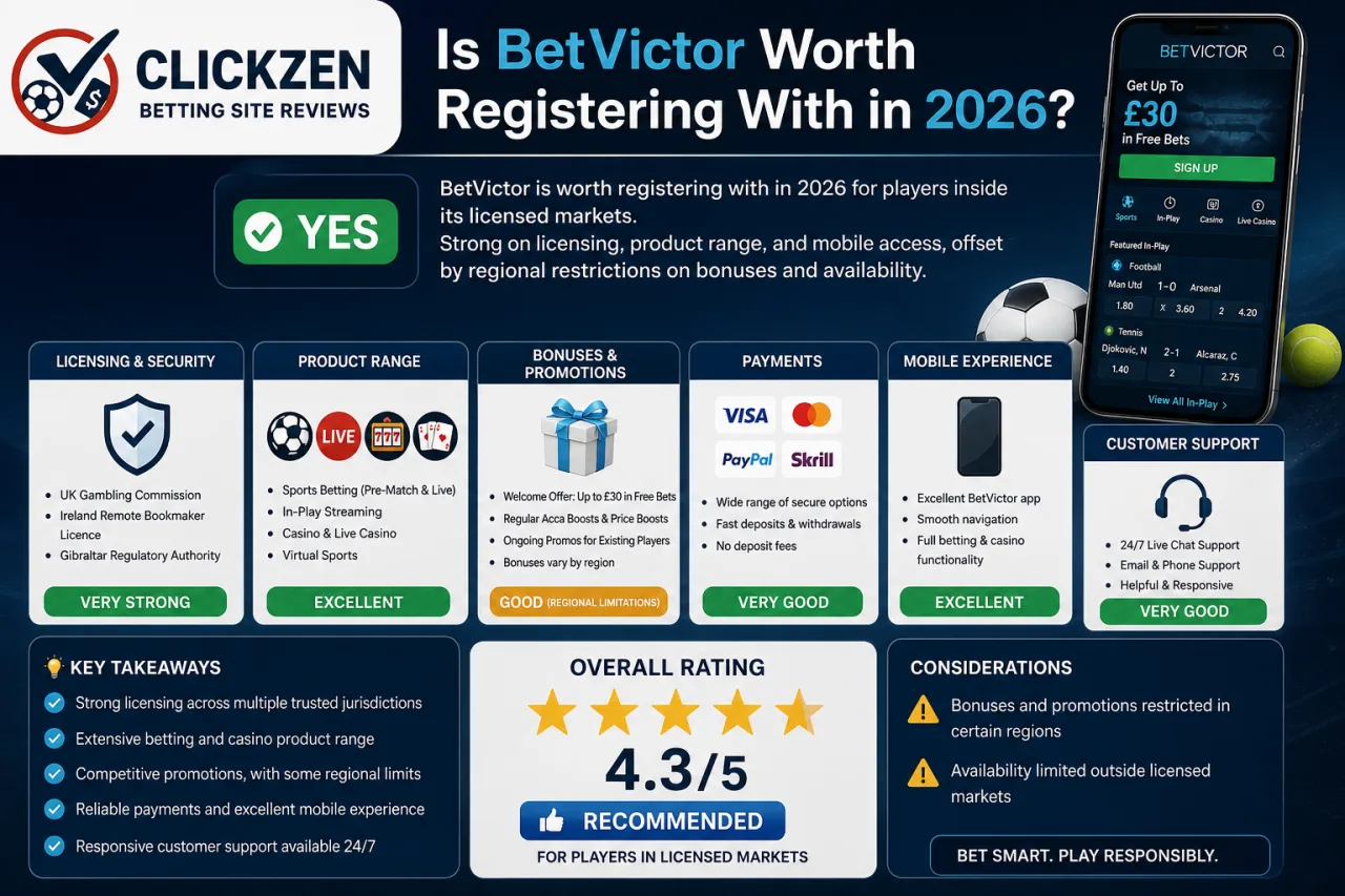 Is BetVictor Worth Registering With in 2026