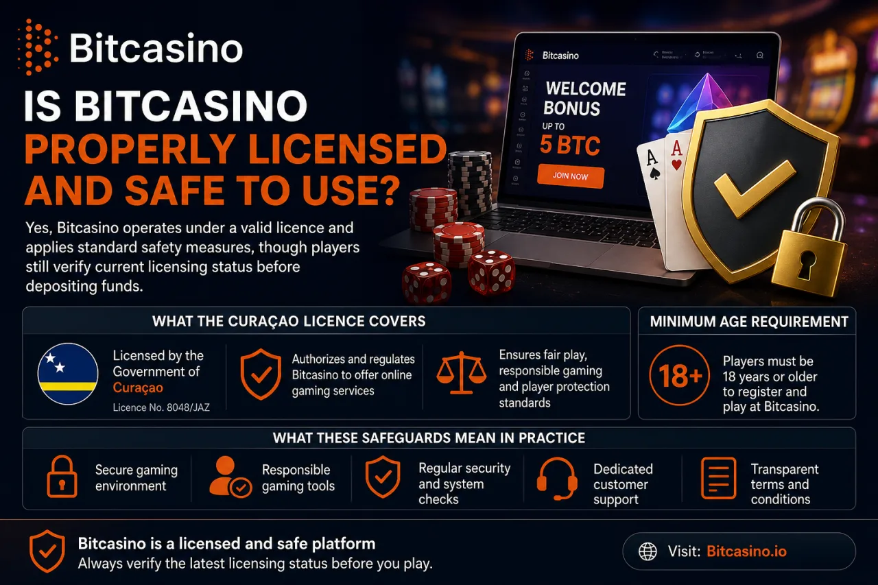 Is Bitcasino Properly Licensed and Safe to Use