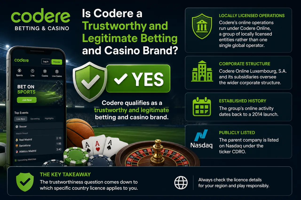 Is Codere a Trustworthy and Legitimate Betting and Casino Brand
