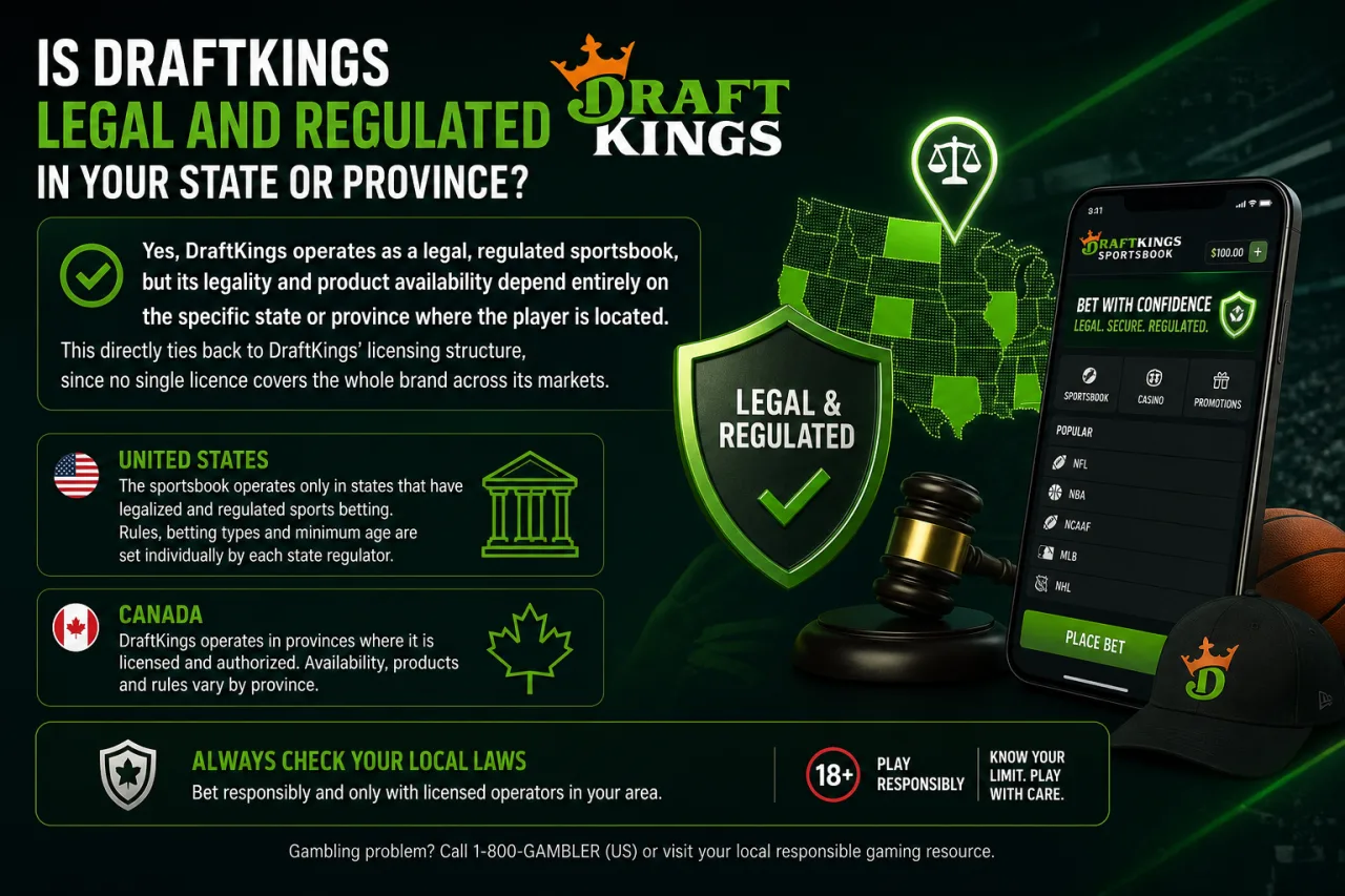 Is DraftKings Legal and Regulated in Your State or Province