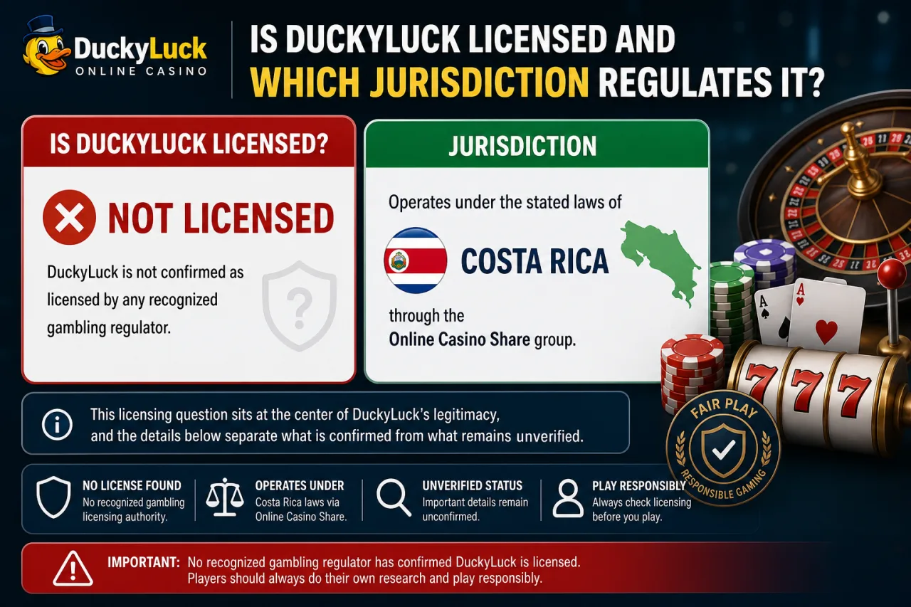 Is DuckyLuck Licensed and Which Jurisdiction Regulates It