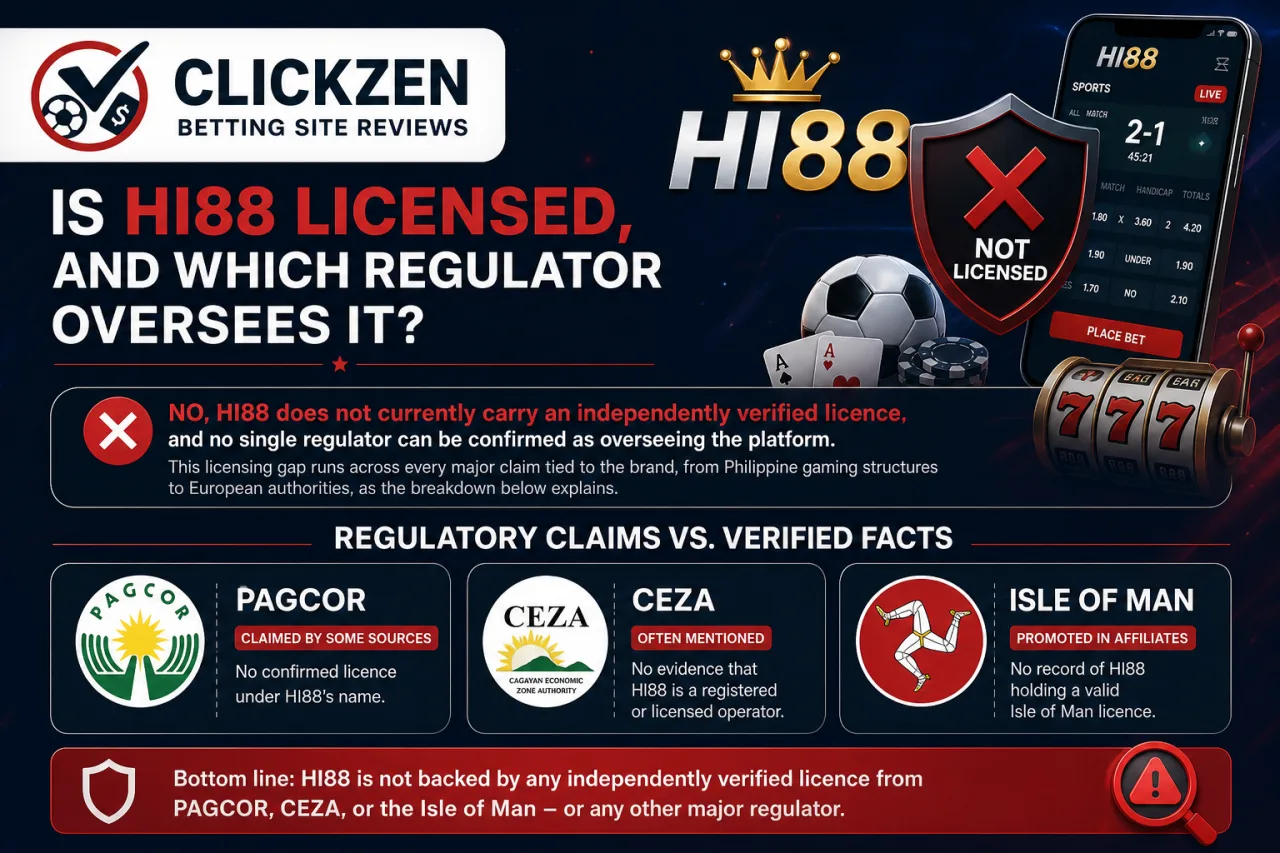 Is HI88 Licensed, and Which Regulator Oversees It (PAGCOR, CEZA, Isle of Man)