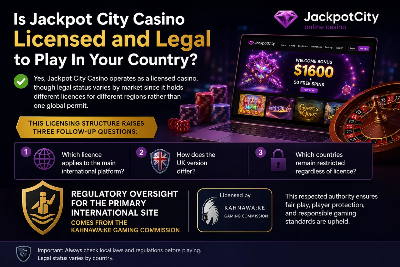 Is Jackpot City Casino Licensed and Legal to Play In Your Country