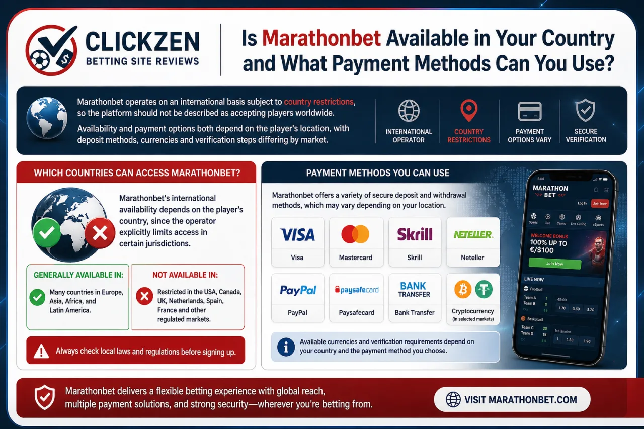 Is Marathonbet Available in Your Country and What Payment Methods Can You Use