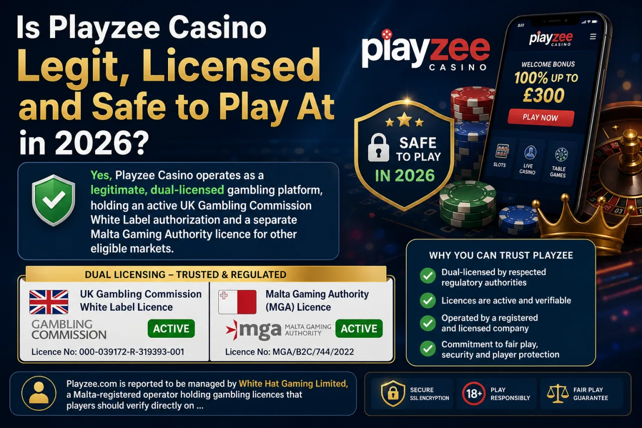 Is Playzee Casino Legit, Licensed and Safe to Play At in 2026