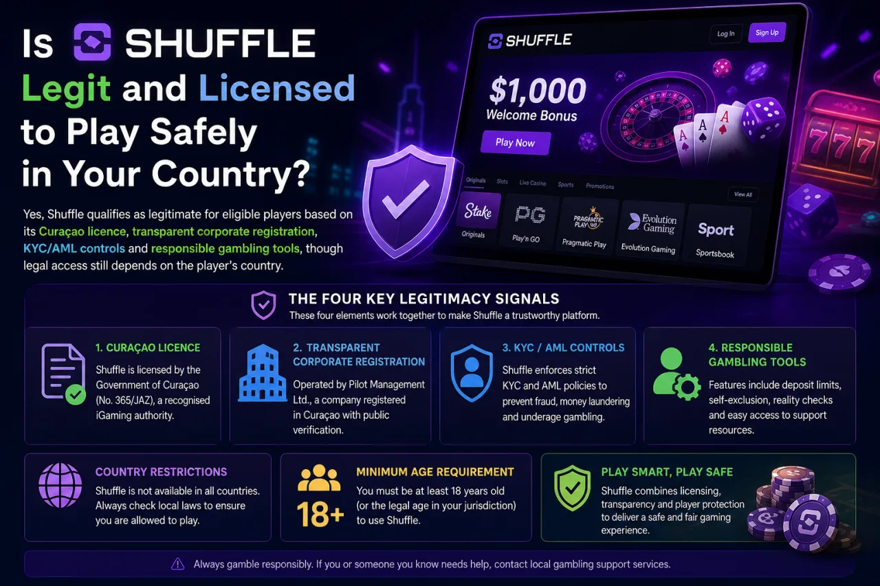 Who Can Use Shuffle and What Responsible Gambling Tools Are Available