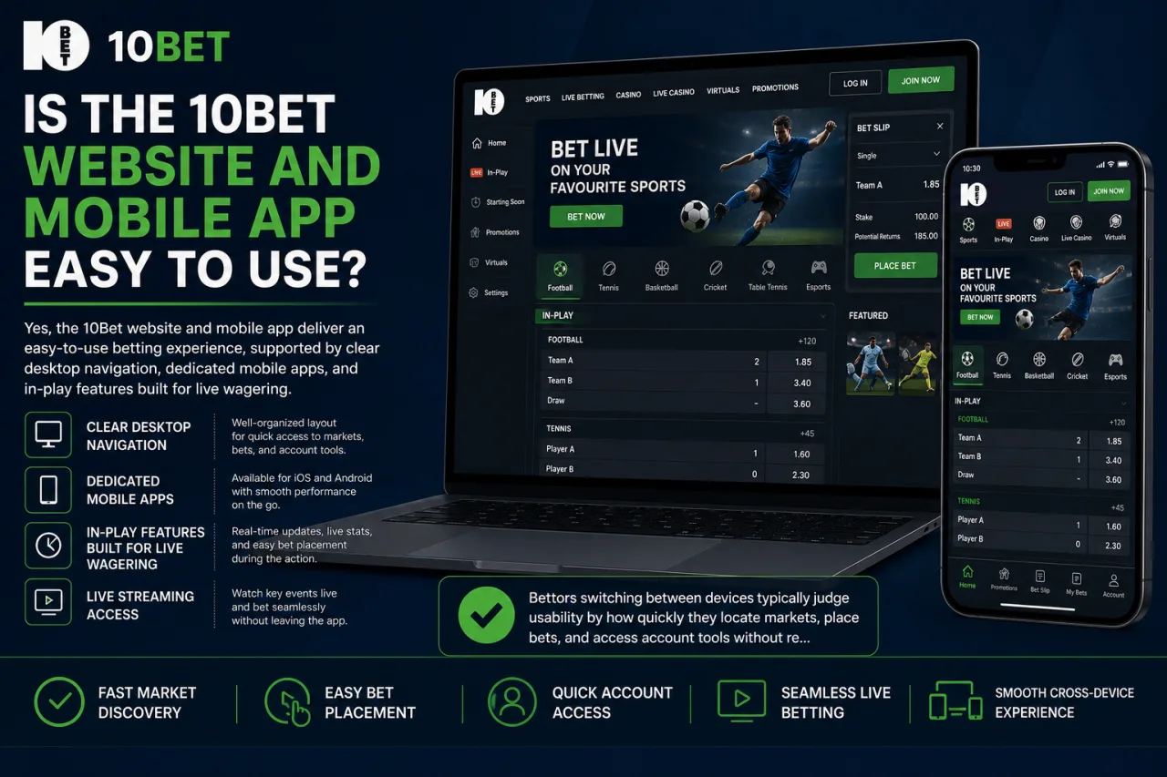 Is the 10Bet Website and Mobile App Easy to Use