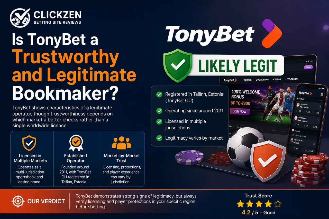 Is TonyBet a Trustworthy and Legitimate Bookmaker