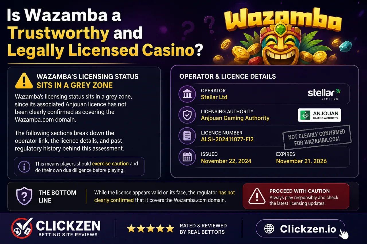 Is Wazamba a Trustworthy and Legally Licensed Casino