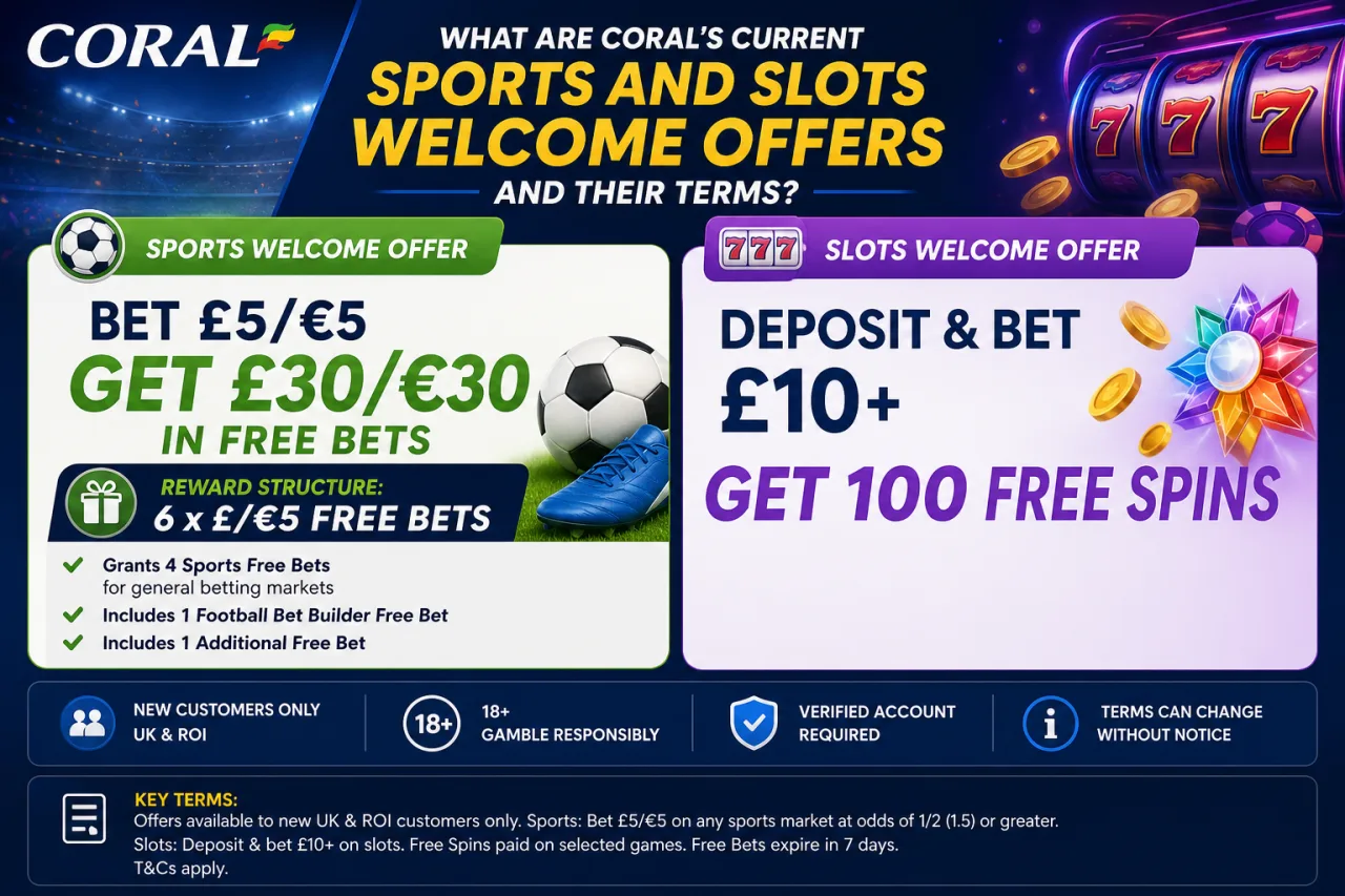 What Are Coral's Current Sports and Slots Welcome Offers and Their Terms