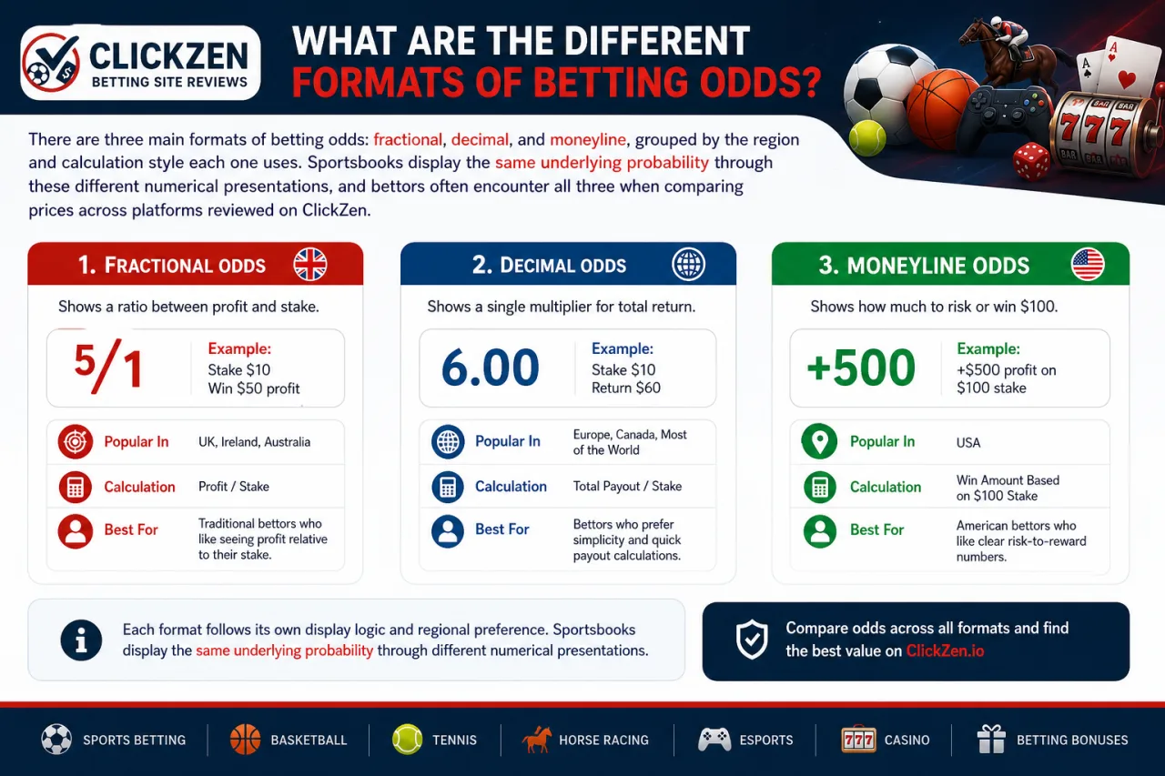 What Are the Different Formats of Betting Odds What Are the Different Formats of Betting Odds