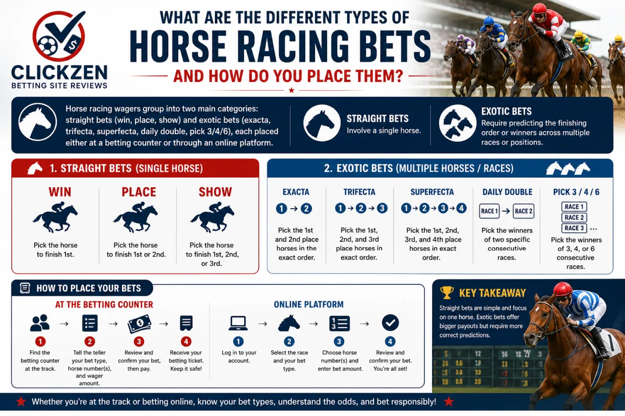 What Are the Different Types of Horse Racing Bets and How Do You Place Them