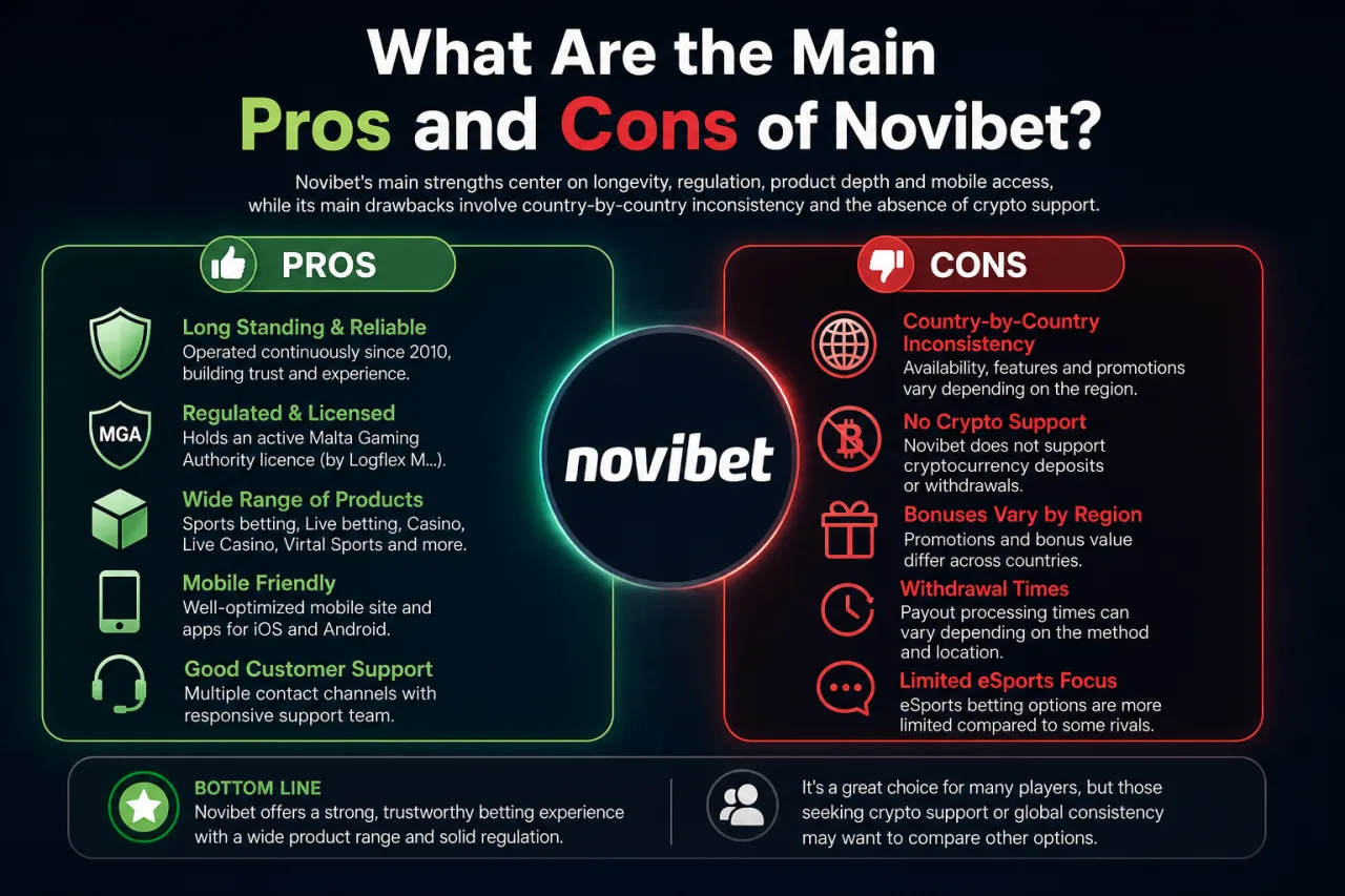 What Are the Main Pros and Cons of Novibet