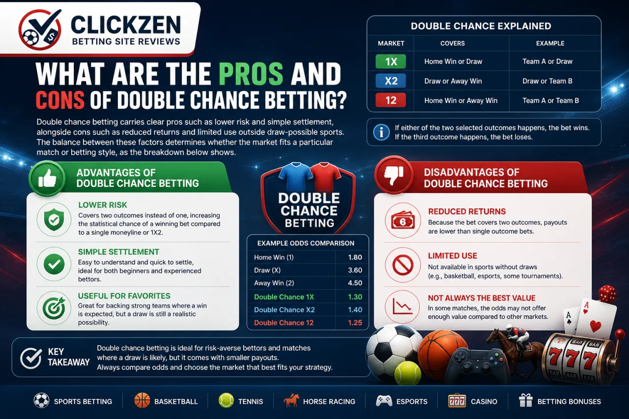 What Are the Pros and Cons of Double Chance Betting What Are the Pros and Cons of Double Chance Betting