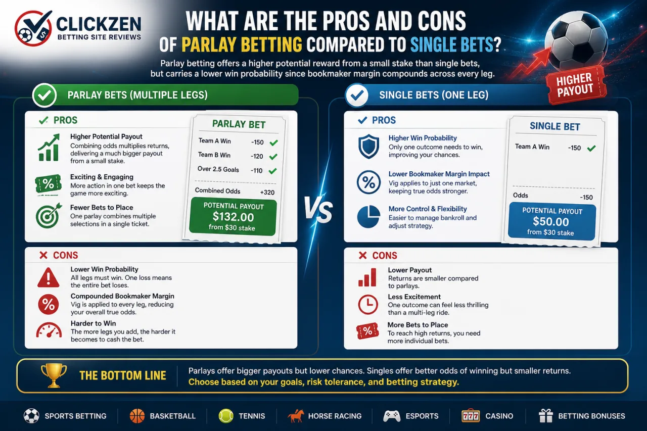 What Are the Pros and Cons of Parlay Betting Compared to Single Bets