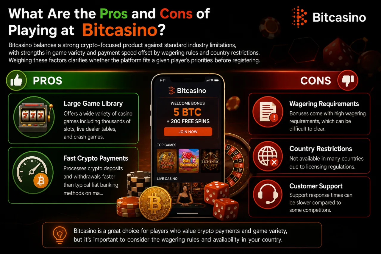 What Are the Pros and Cons of Playing at Bitcasino