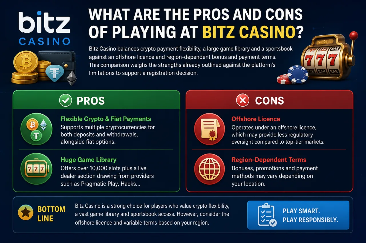 What Are the Pros and Cons of Playing at Bitz Casino