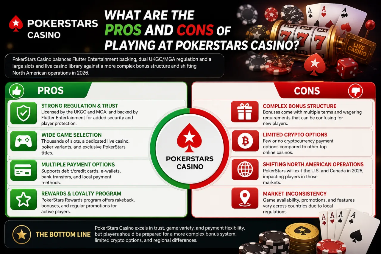 What Are the Pros and Cons of Playing at PokerStars Casino