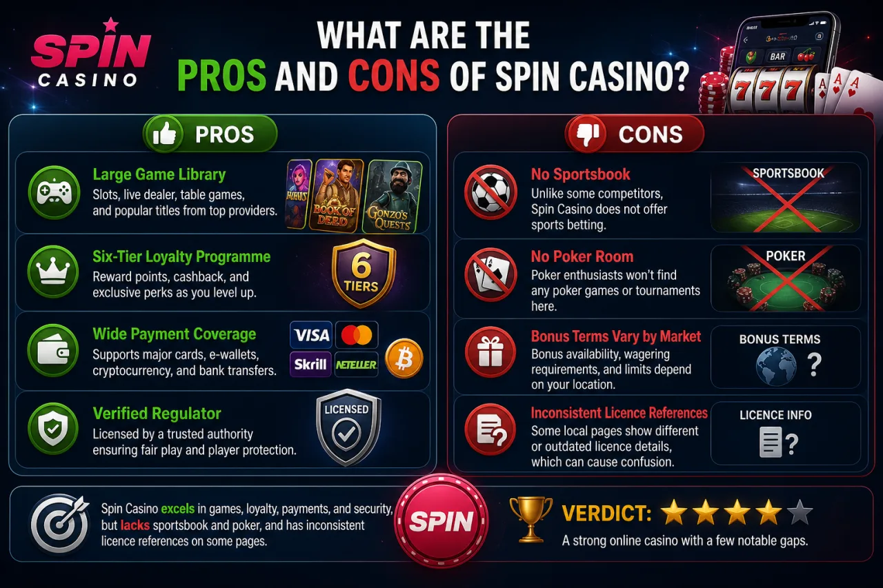 What Are the Pros and Cons of Spin Casino