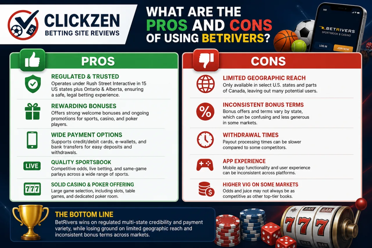 What Are the Pros and Cons of Using BetRivers