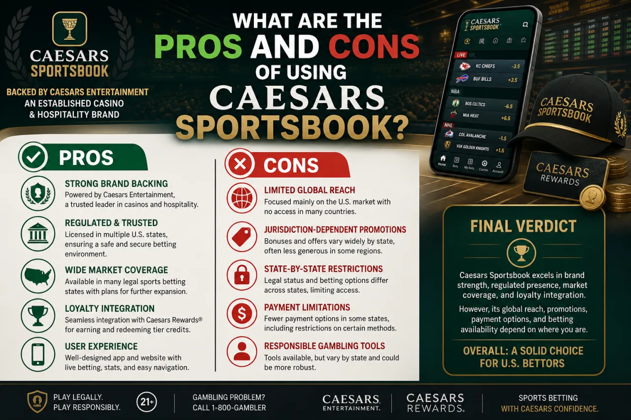 What Are the Pros and Cons of Using Caesars Sportsbook