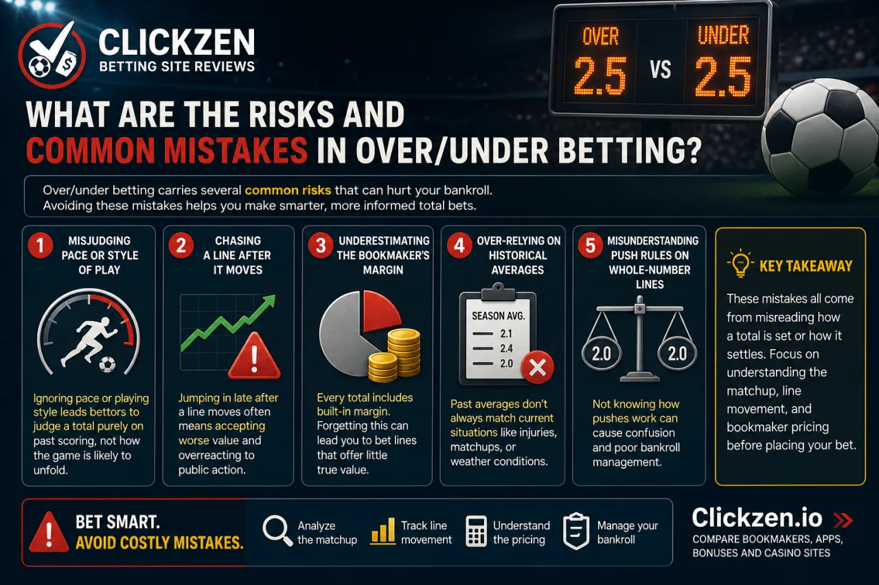 What Are the Risks and Common Mistakes in Over/Under Betting