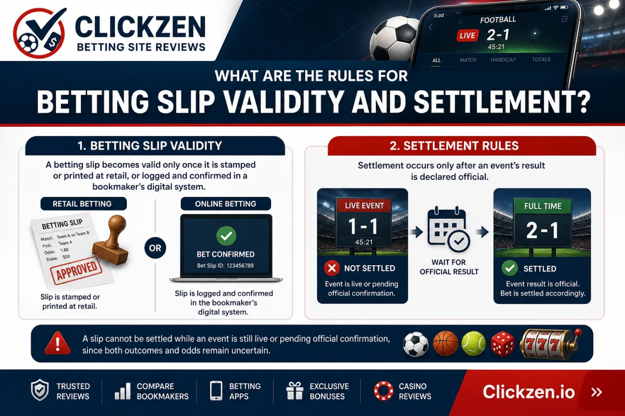 What Are the Rules for Betting Slip Validity and Settlement