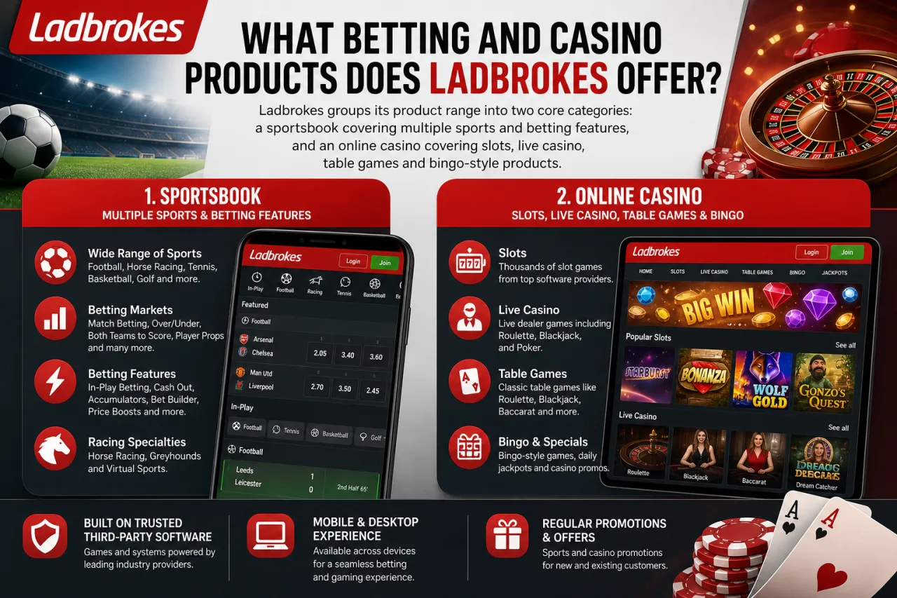 What Betting and Casino Products Does Ladbrokes Offer