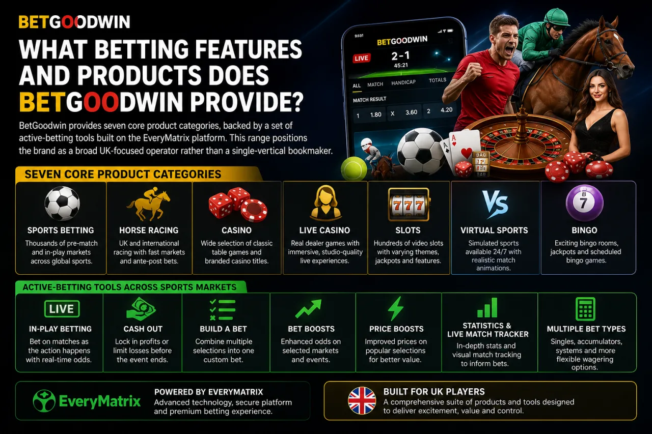 What Betting Features and Products Does BetGoodwin Provide