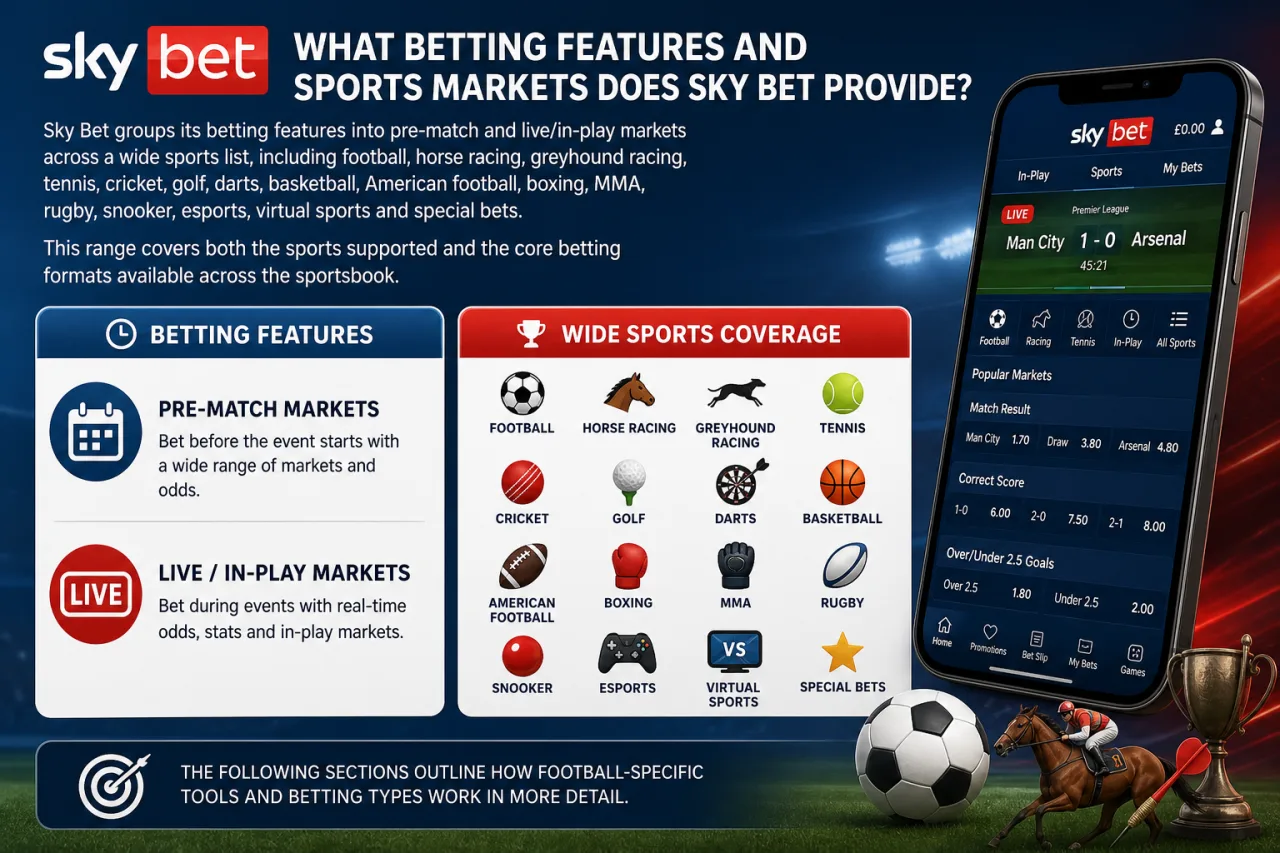 What Betting Features and Sports Markets Does Sky Bet Provide