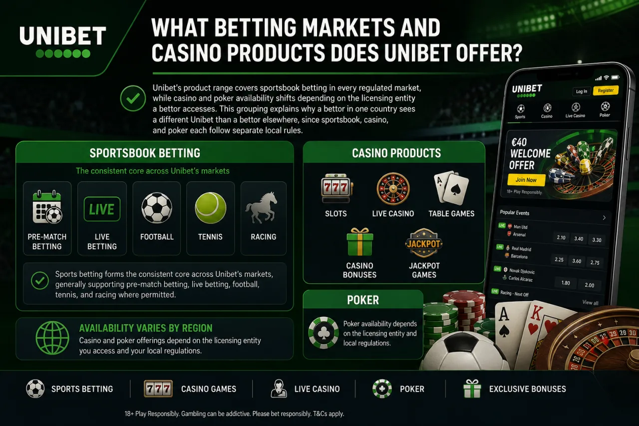 What Betting Markets and Casino Products Does Unibet Offer