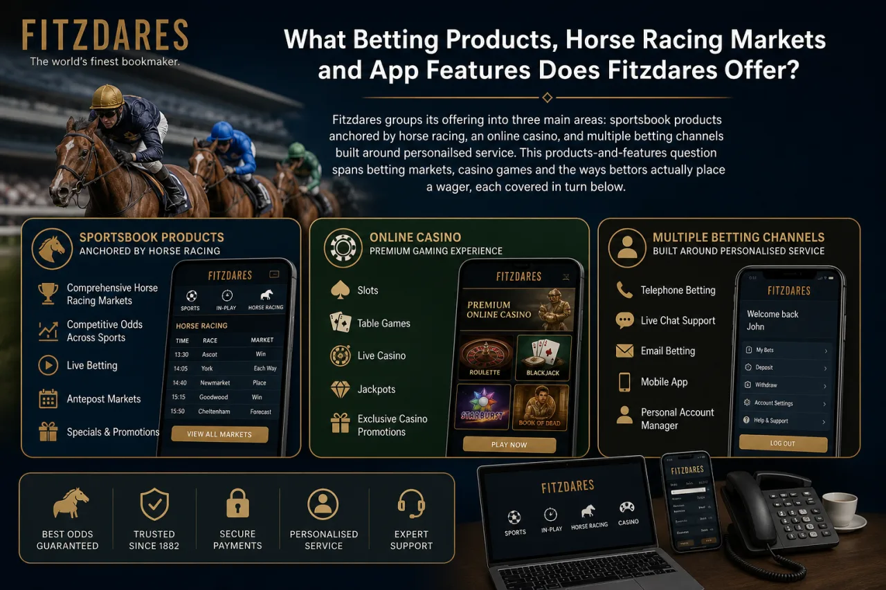 What Betting Products, Horse Racing Markets and App Features Does Fitzdares Offer What Betting Products, Horse Racing Markets and App Features Does Fitzdares Offer