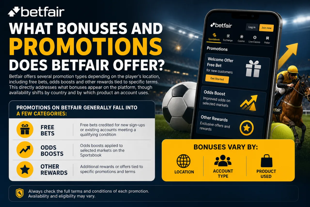 What Bonuses and Promotions Does Betfair Offer