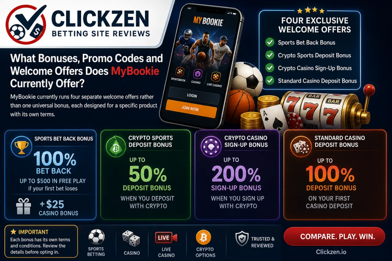 What Bonuses, Promo Codes and Welcome Offers Does MyBookie Currently Offer