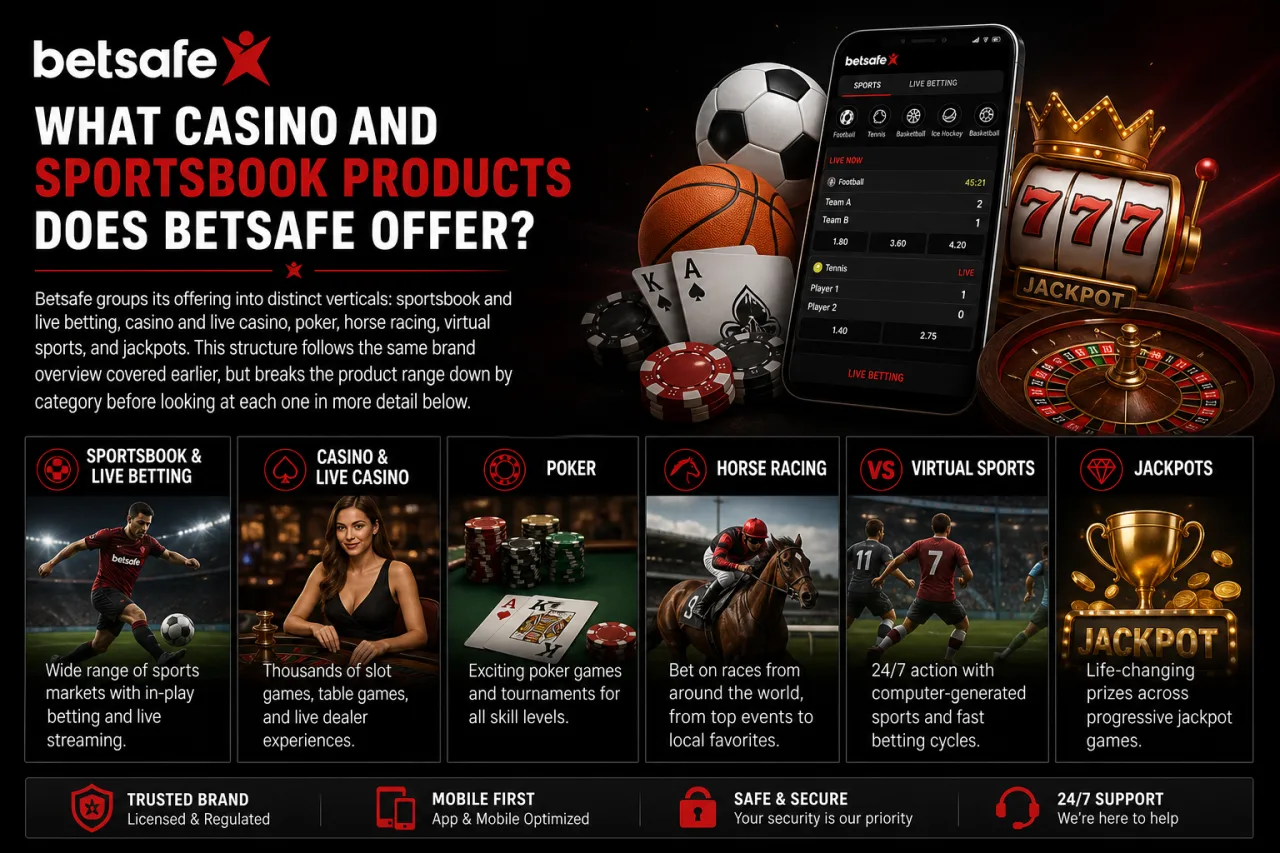 What Casino and Sportsbook Products Does Betsafe Offer