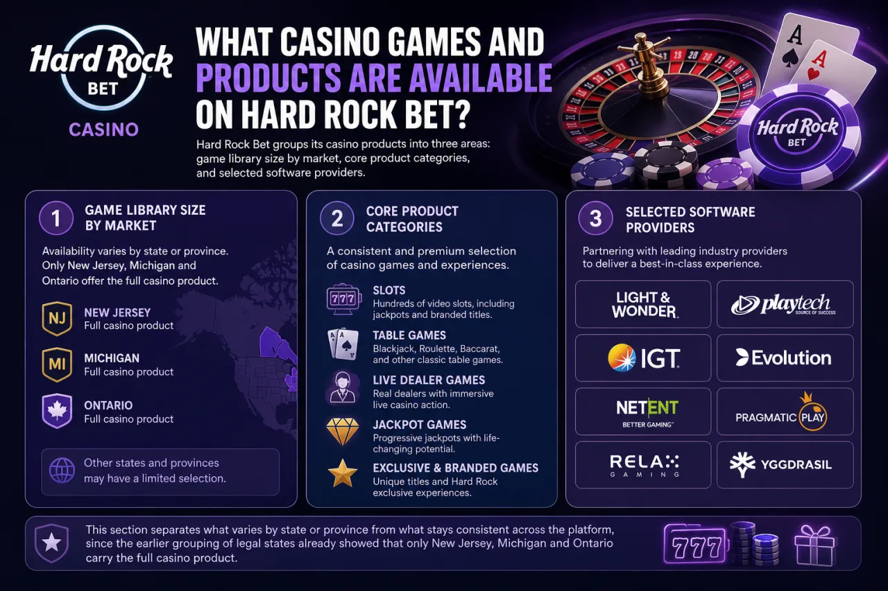 What Casino Games and Products Are Available on Hard Rock Bet
