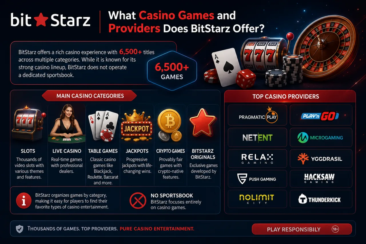 What Casino Games and Providers Does BitStarz Offer