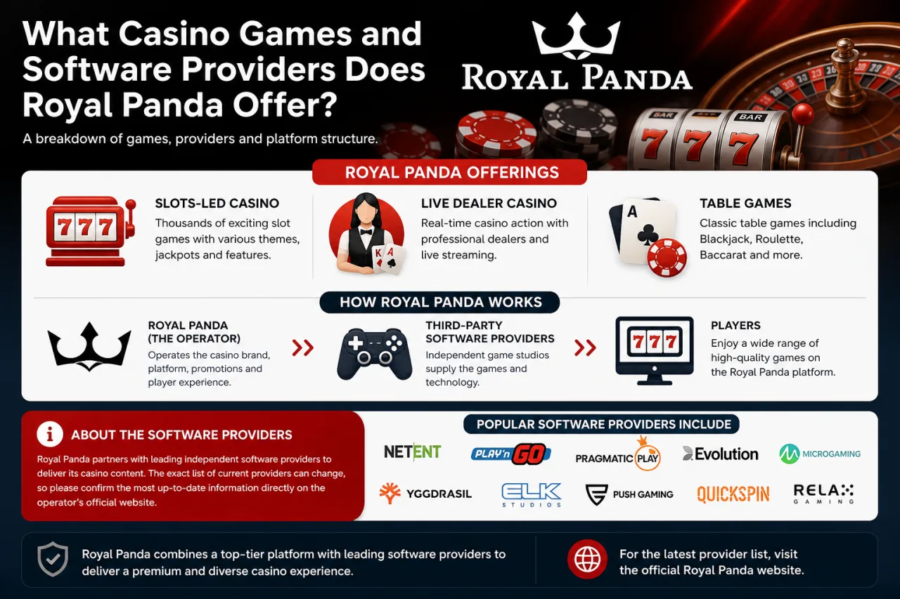 What Casino Games and Software Providers Does Royal Panda Offer