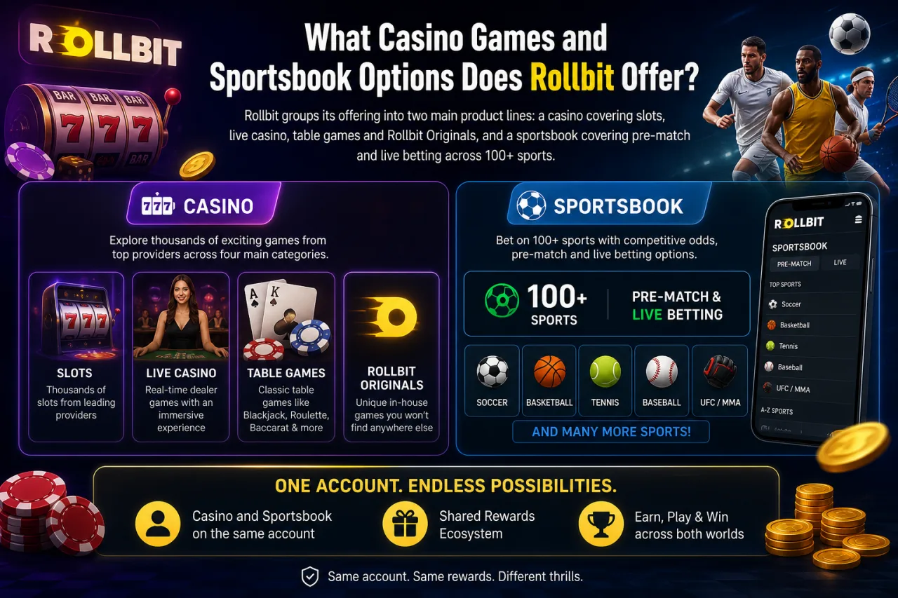 What Casino Games and Sportsbook Options Does Rollbit Offer