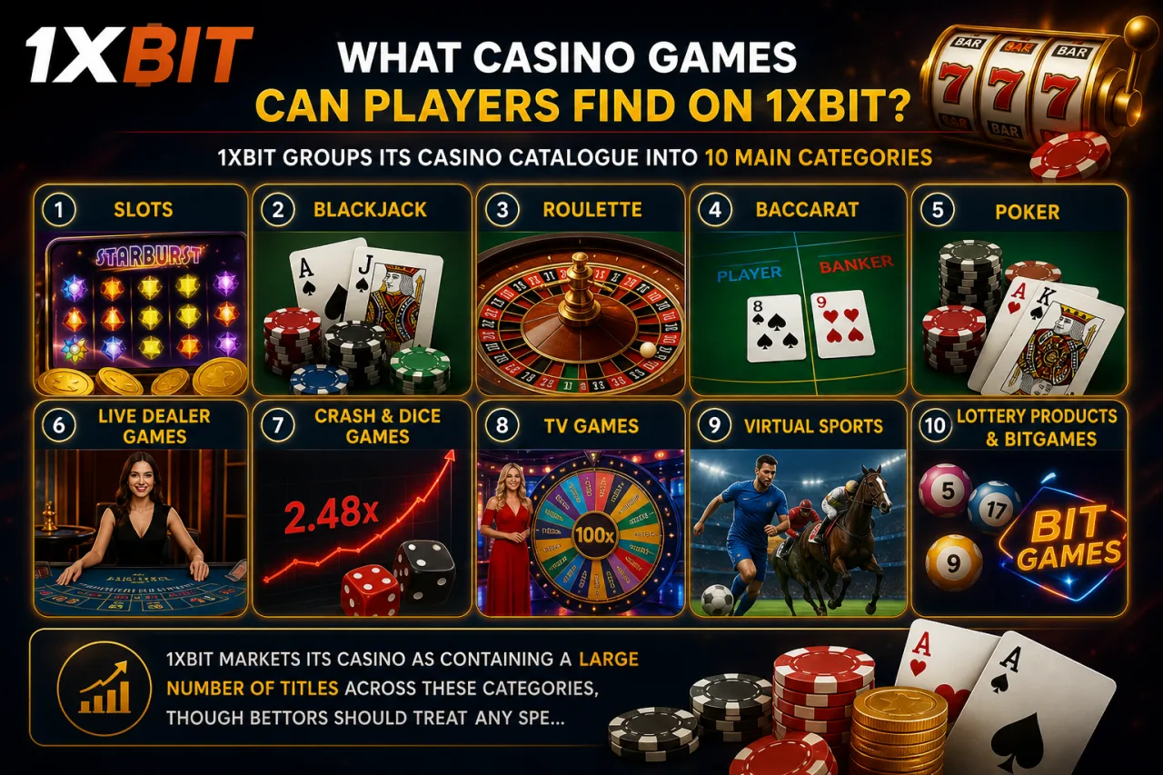 What Casino Games Can Players Find on 1XBIT