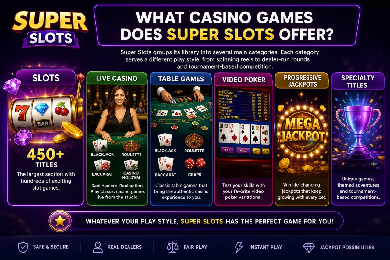 What Casino Games Does Super Slots Offer