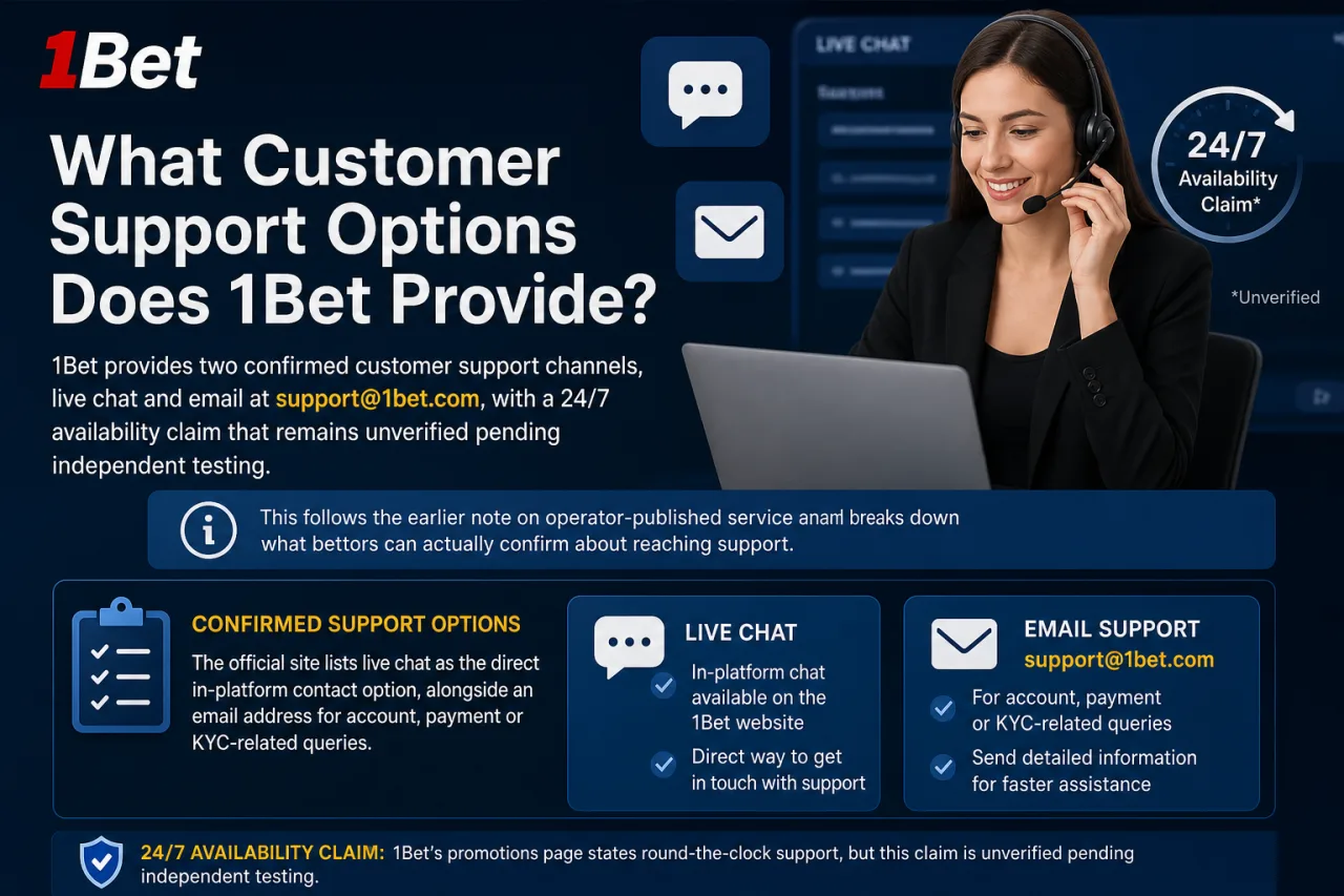 What Customer Support Options Does 1Bet Provide