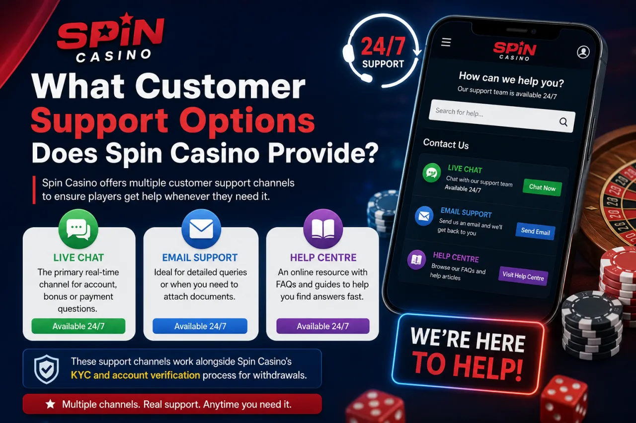 What Customer Support Options Does Spin Casino Provide