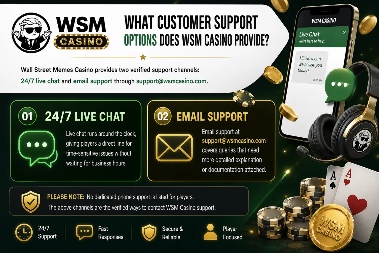What Customer Support Options Does WSM Casino Provide